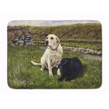 Carolines Treasures Yellow and Black Labradors Machine Washable Memory Foam Mat FRF0018RUG